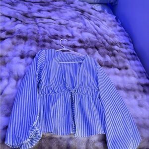 Blue Striped Women's Top